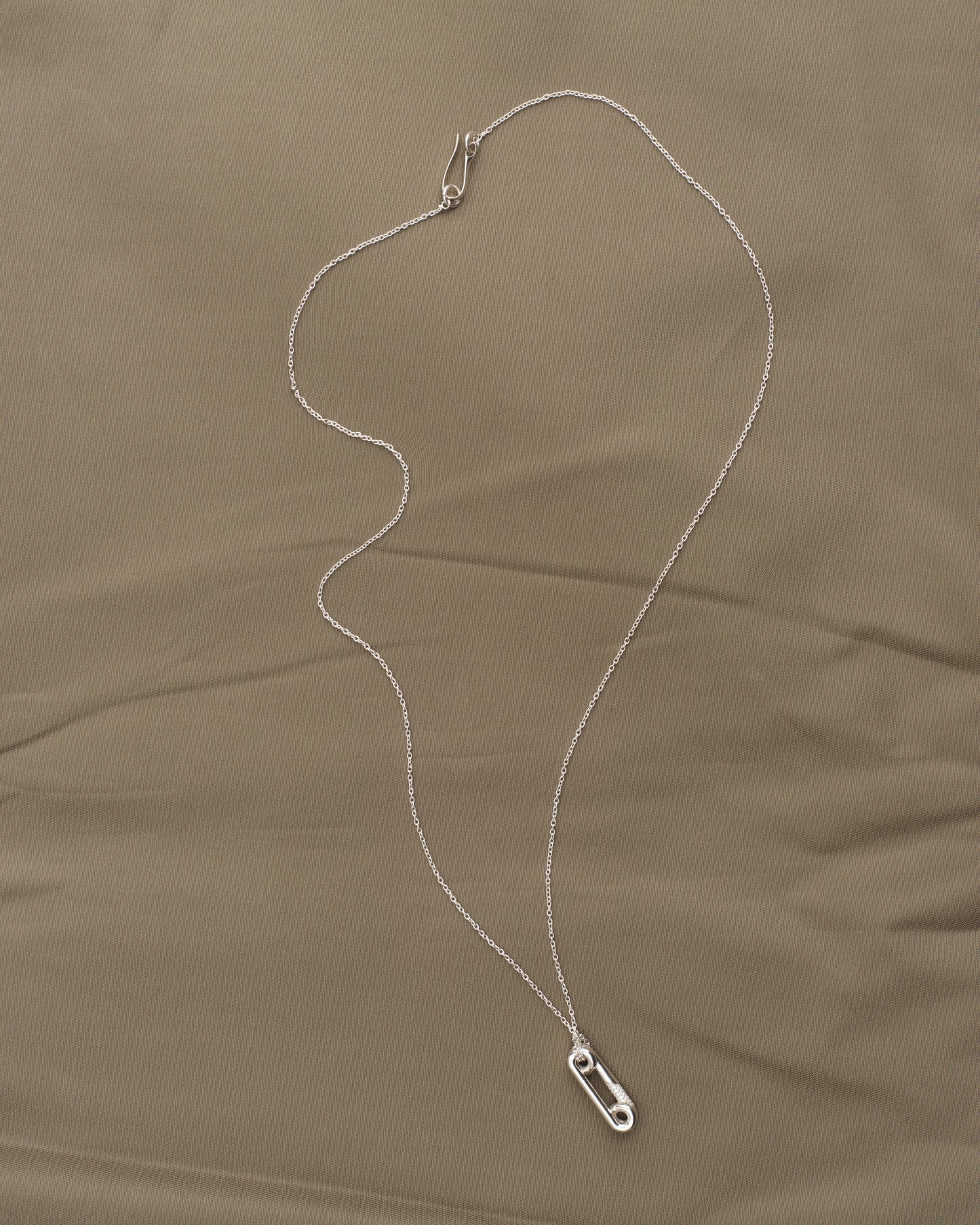 Pin Pendant on Cable Chain