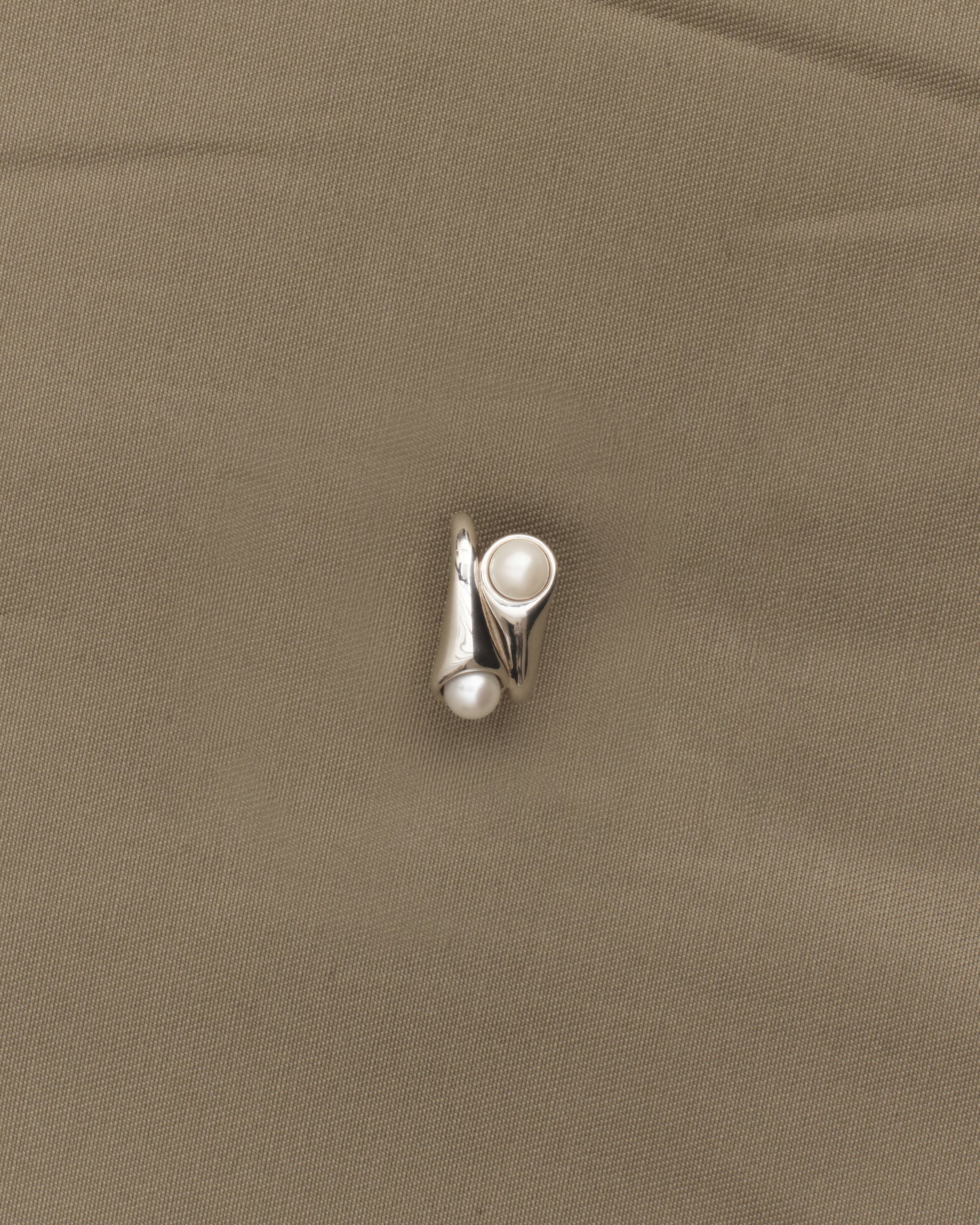 Double Pearl Ear Cuff