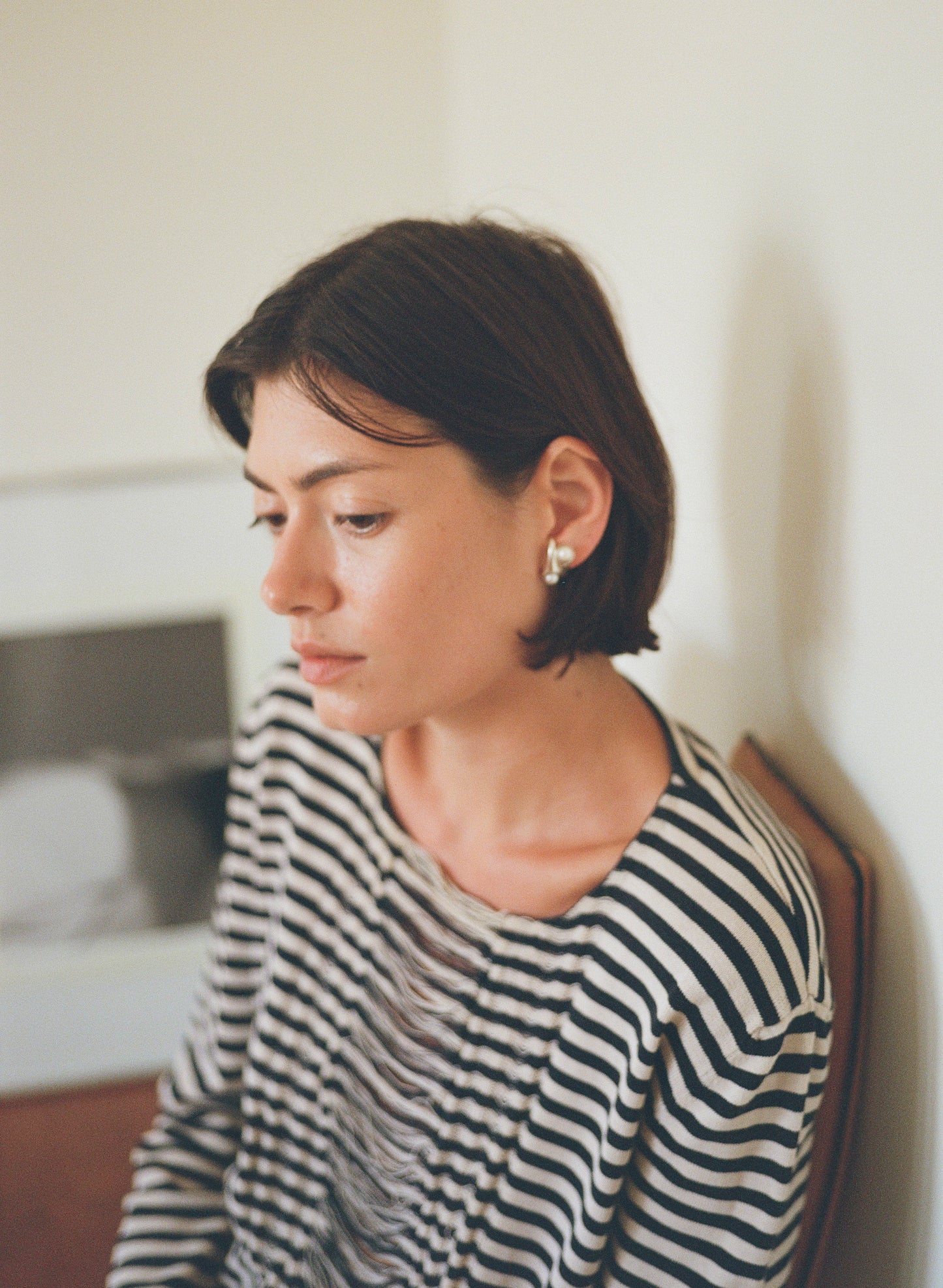 Double Pearl Ear Cuff