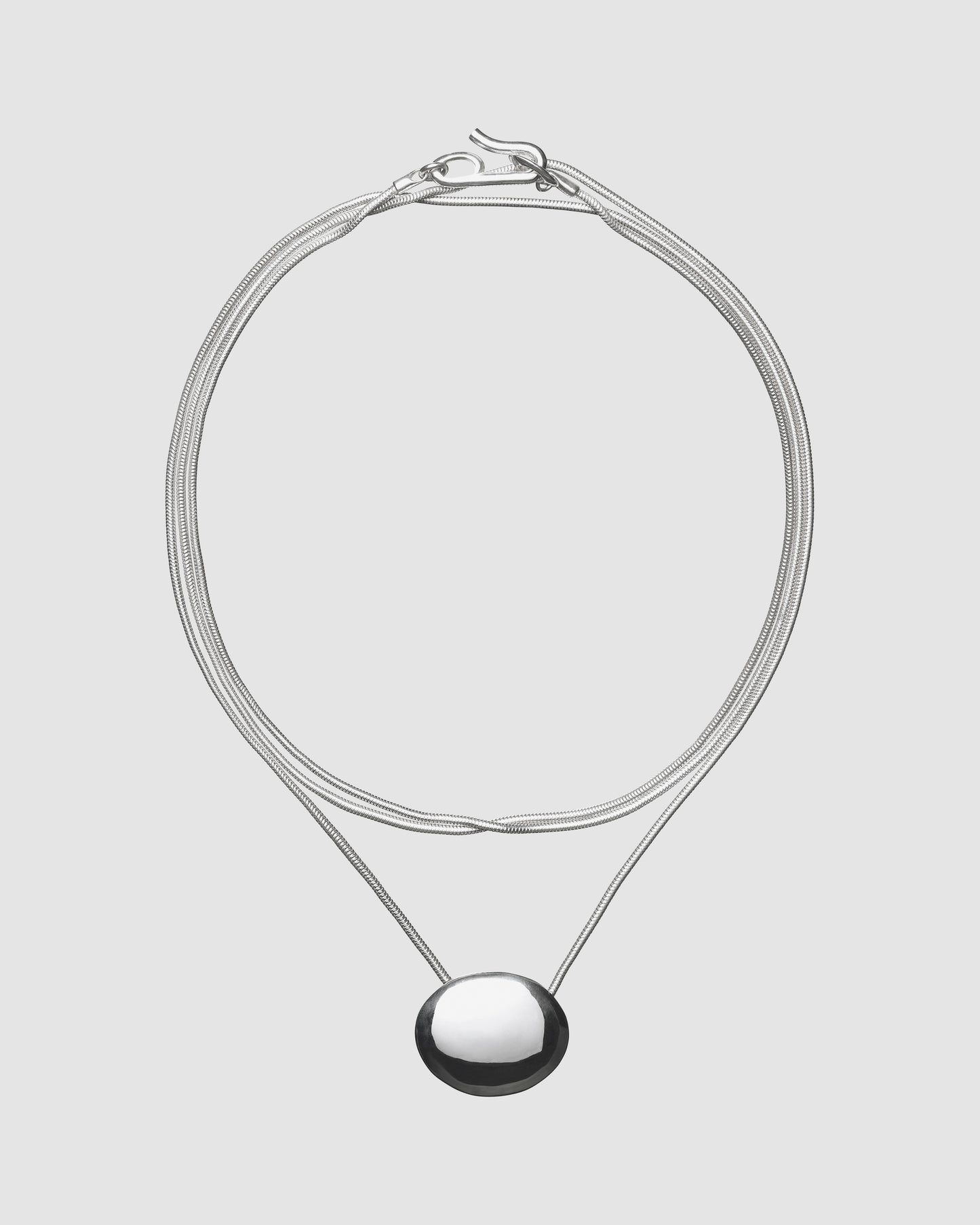 Double Wrap Oval Pendant