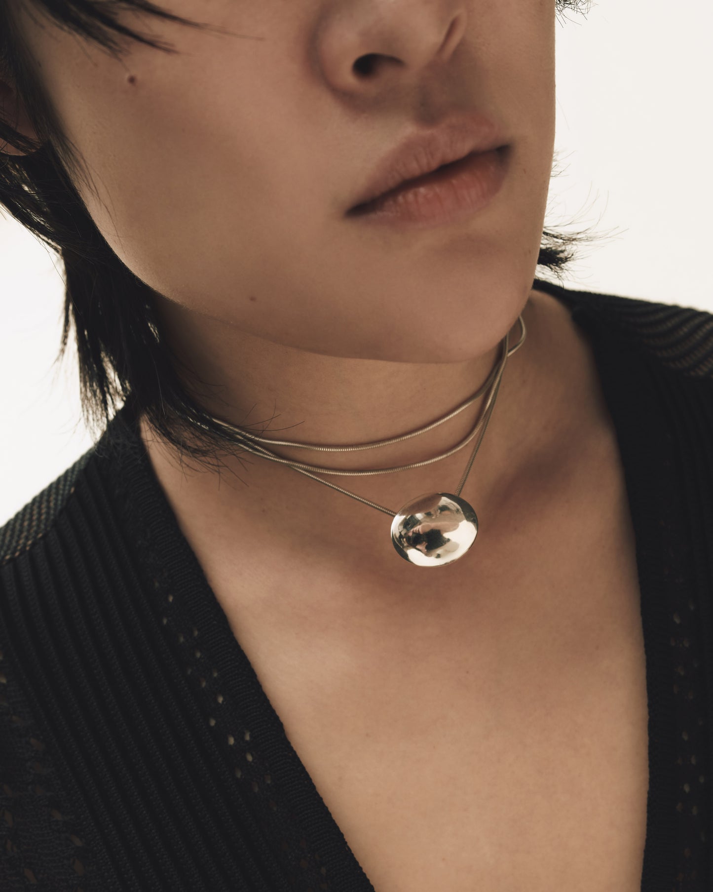 Double Wrap Oval Pendant