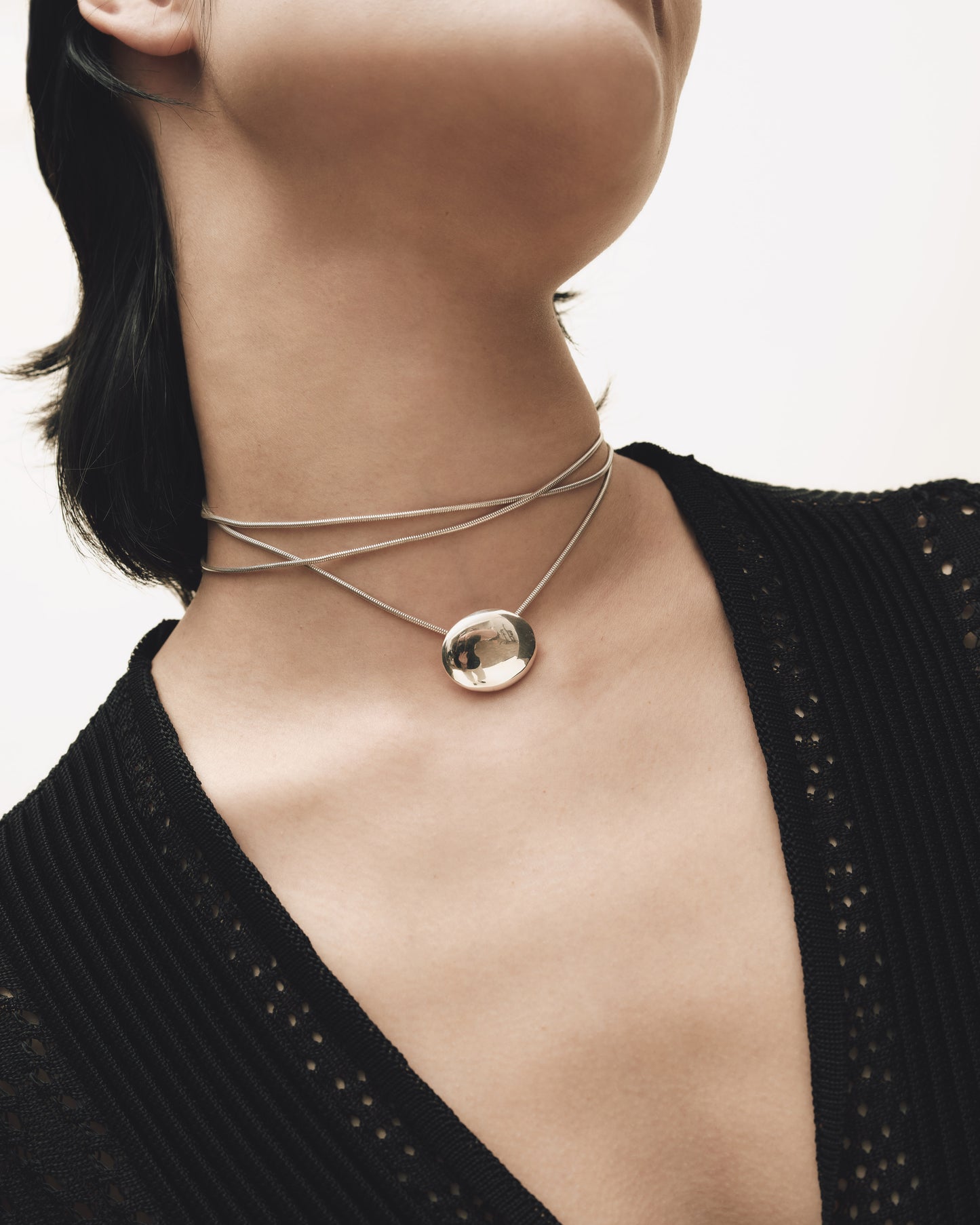 Double Wrap Oval Pendant