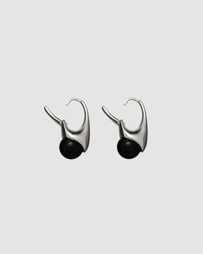 Lobster Earring With Onyx