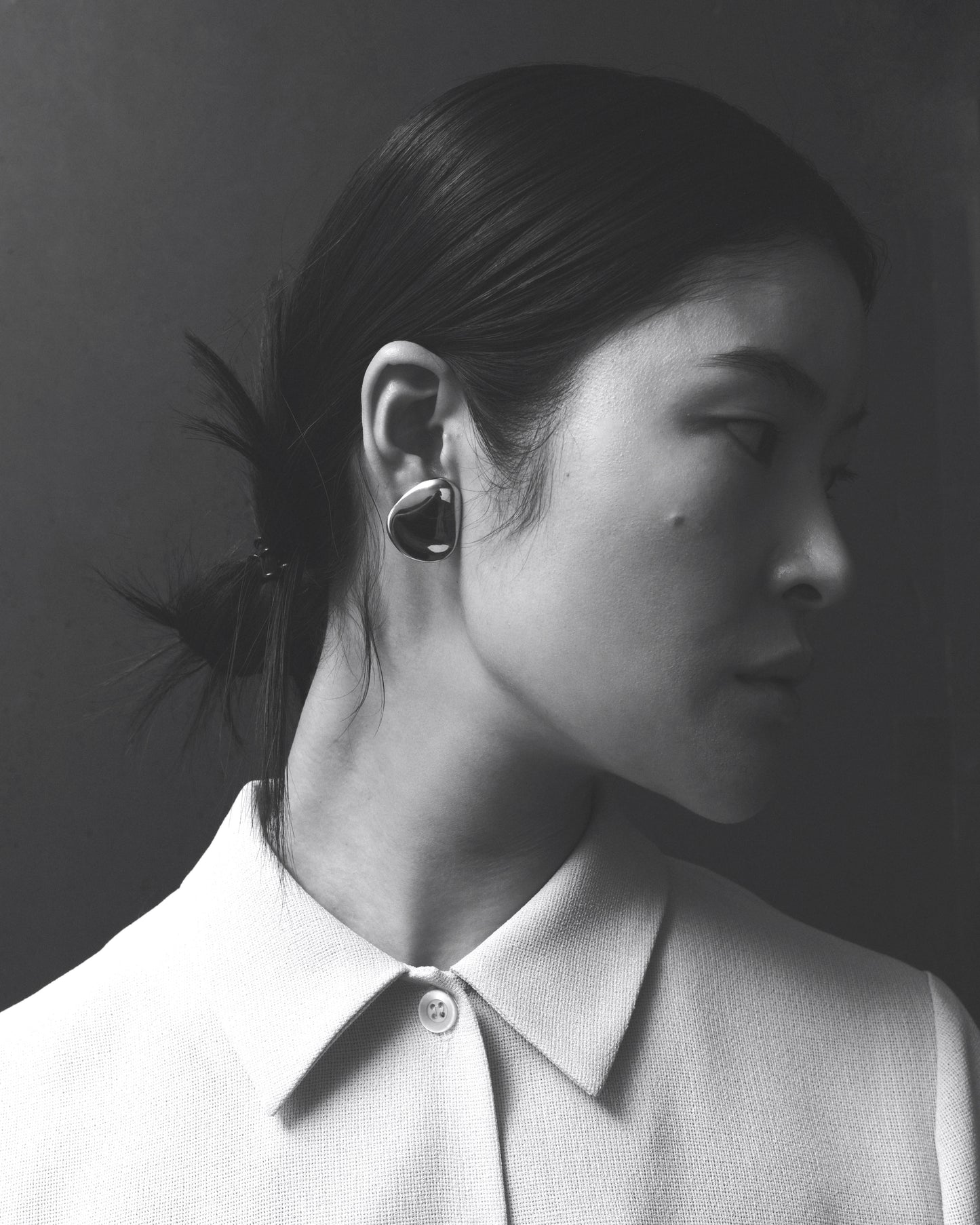 Puffed Clip On Earring