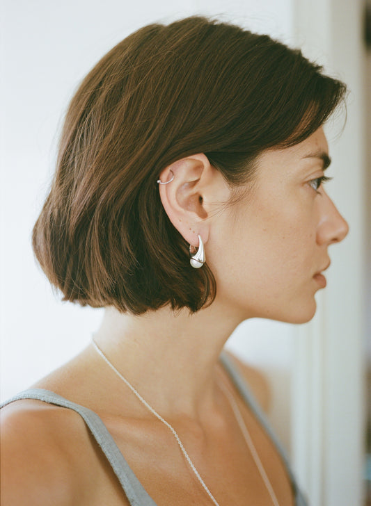 Lobster Earring with Pearl