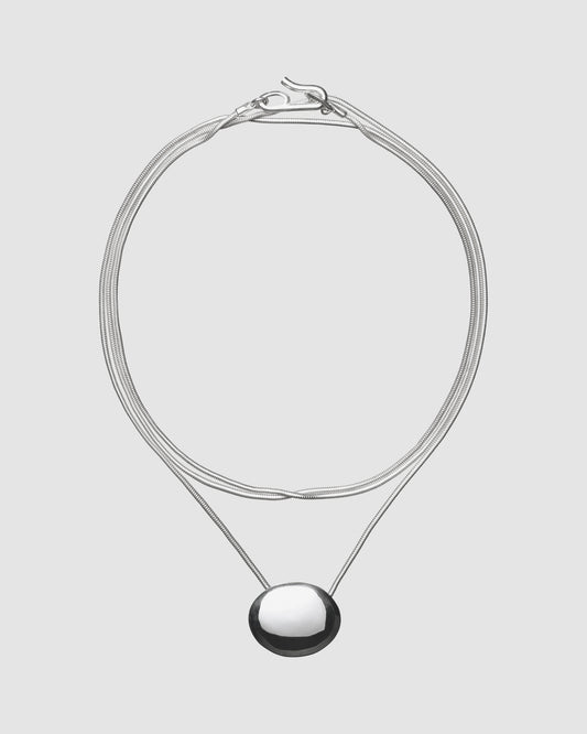 Double Wrap Oval Pendant